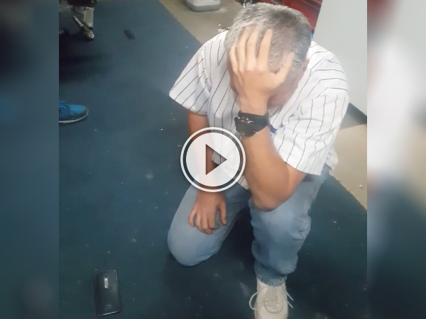Cubs fan breaks down in tears after World Series win
