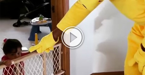 The Rock dressed as Pikachu dancing with his son (Video)
