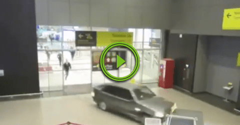 Russian dude uses his car to clear airport customs (Video)
