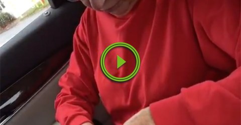Grandparents cuss for first time when they're surprised by their son