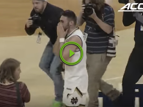 Notre Dame basketball player gets surprised by his military brother