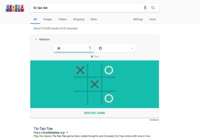 You can now play solitaire and tic-tac-toe in Google's web search