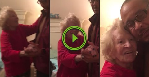 Old woman tells carer to leave his wife for her (Video)