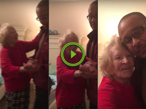 Old woman tells carer to leave his wife for her (Video)
