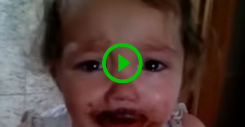 Little Girl Busted Eating Chocolate (Video)