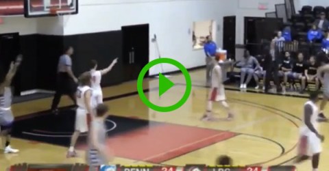 Coach hits 3 pointer from sidelines (Video)