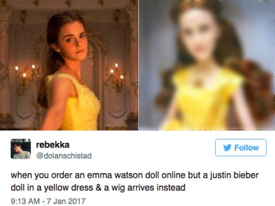 Emma Watson Belle Doll Resembles Justin Bieber And Is The Stuff Of Nightmares