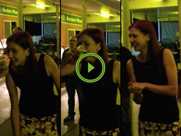 This girl can chug a beer faster than you (Video)