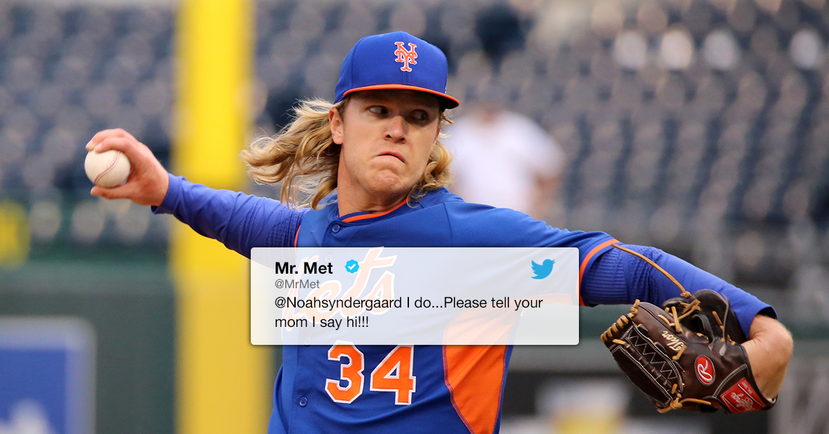 Noah Syndergaard wishes Mrs. Met a Happy Valentine's Day