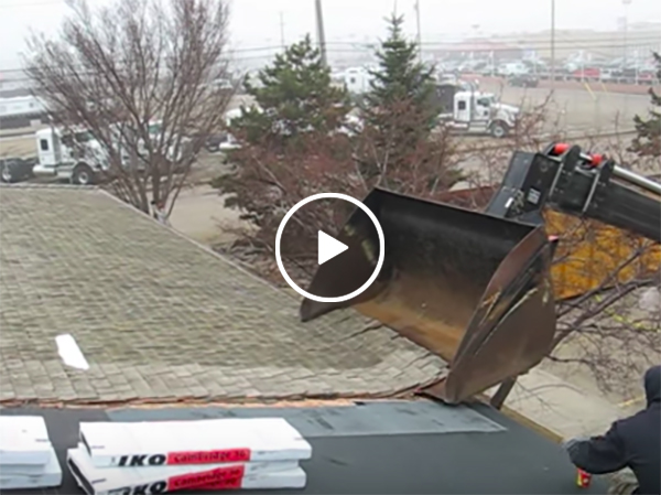 Peeling a roof off of a house is oddly satisfying to watch