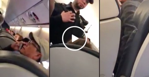 New footage of "belligerent" United passenger surfaces (Video)