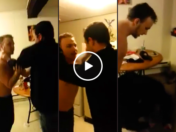 Drunken fight between roommates ends badly (Video)