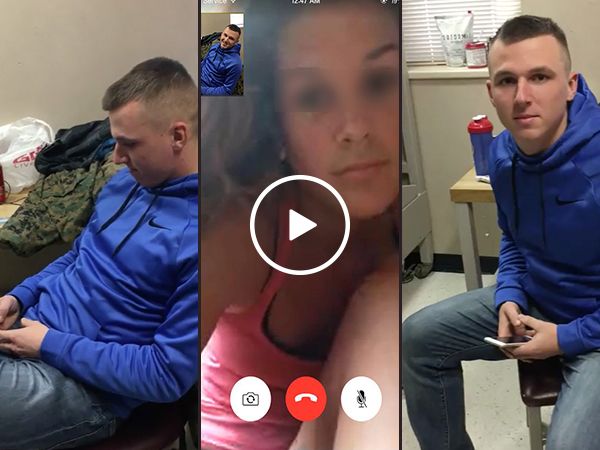 Marine catches cheating girlfriend using FaceTime (Video)