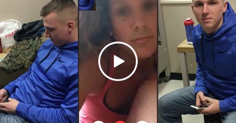 Marine catches cheating girlfriend using FaceTime (Video)