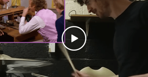 Awesome drummer adds beat to the end of Willy Wonka (Video)