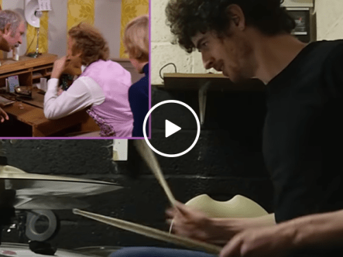 Awesome drummer adds beat to the end of Willy Wonka (Video)