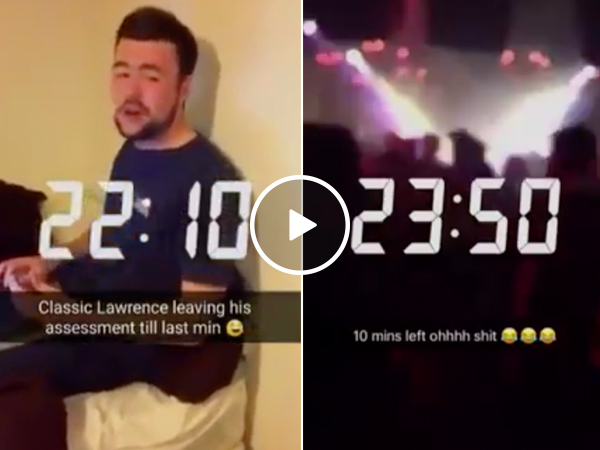 Guy tries turning in his Final, friends have other plans... (Video)