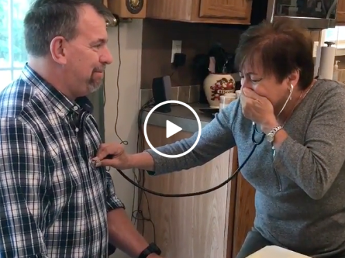 Mother hears son's heart beat in donor recipient (Video)
