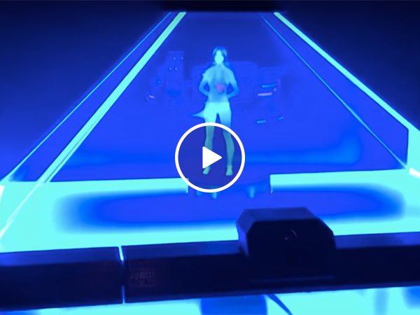 Guy creates hologram in his home