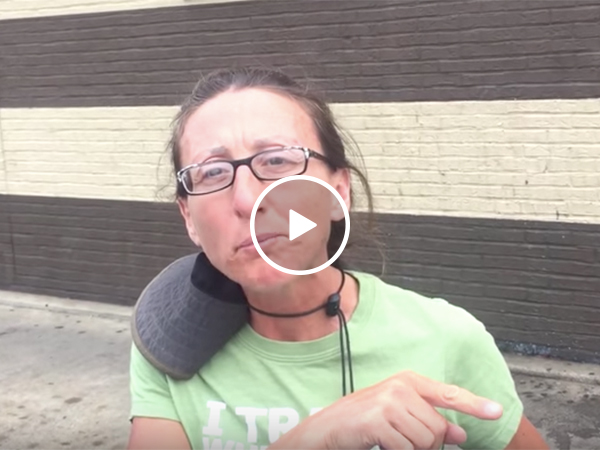 Fake homeless lady gets caught