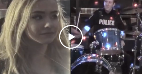 Cops called to stop party end up jamming and give inspirational speech