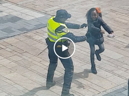 Police have dance off with little girls (Video)