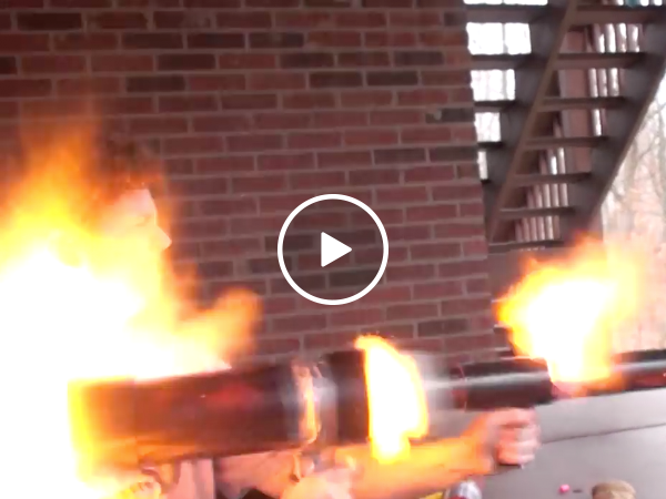 Guy turns potato gun into potato cannon