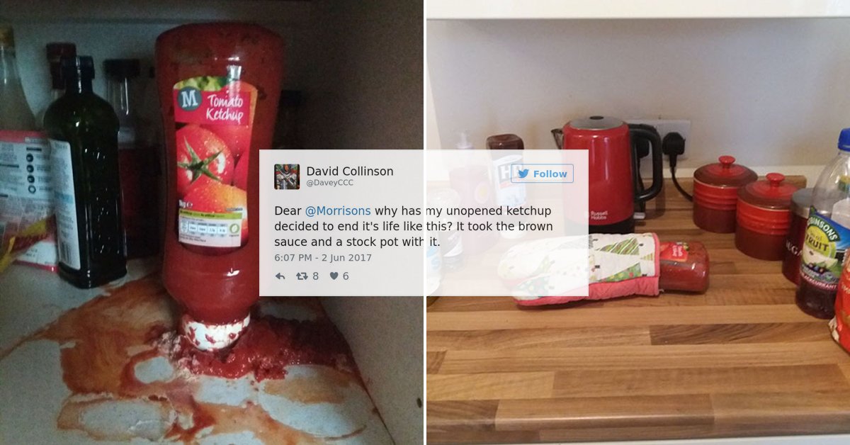 Exploding Ketchup Man believes his exploded unopened bottle of ketchup deserved better ...