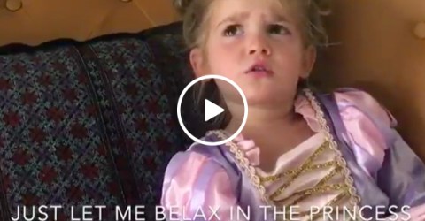 Adorable little girl is wildly unimpressed with her trip to Disneyland (Video)