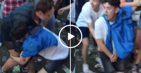 Guy tries picking up girl and gets swift knee to the groin instead