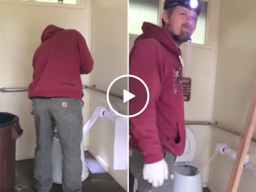 Man drops his gun in the toilet