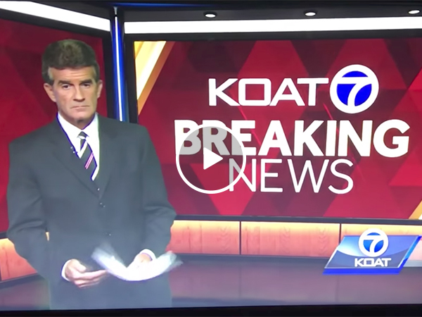 News anchor leaves the television set