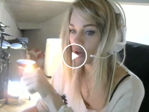 Hot twitch streamer is about to get even hotter (Video)
