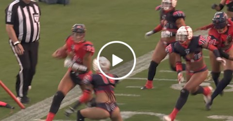 Big hit from the Lingerie Football League