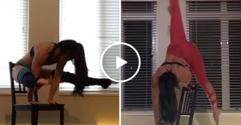 Samantha Hall is a contortion queen (Video)