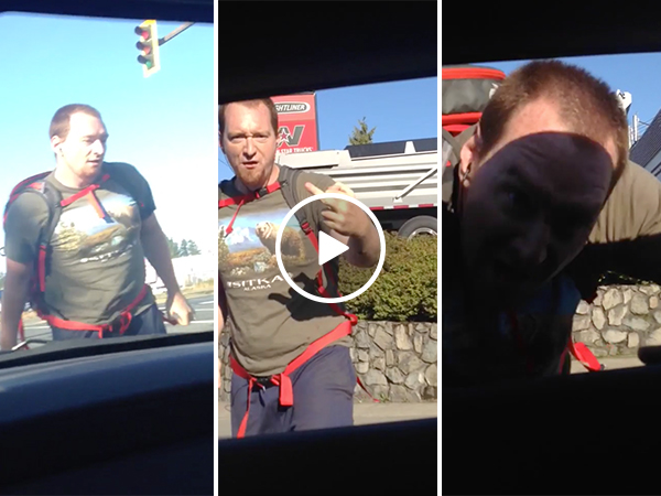 Cyclist goes through driver's window in road rage incident