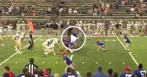 Boy with down syndrome scores a touchdown