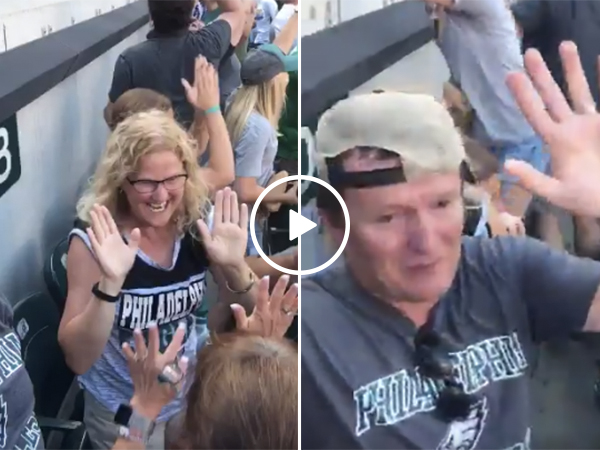 Watch Eagles kicker Jake Eliott's parents celebrate his 61-yard,  game-winning field goal