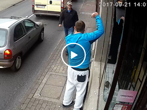 Vandal gets instant karma when crossing the street (Video)