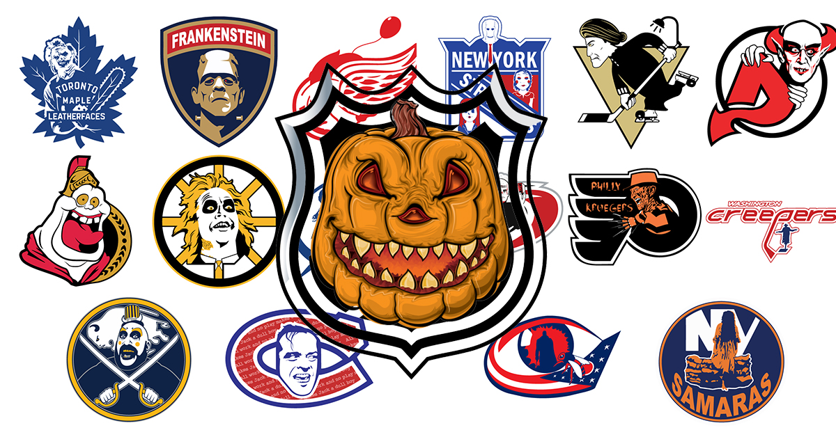 Nhl Teams Gets A Halloween Themed Logo Mashup