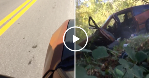 Idiot decides to ride dead car like a skateboard, crashes it (Video)