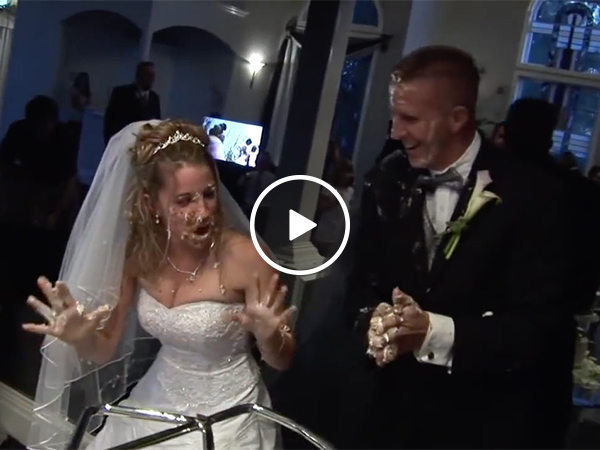 Groom Puts Cake in Bride's Face and Gets Her Bloodied