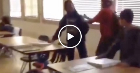 Little kid snaps on bully (Video)