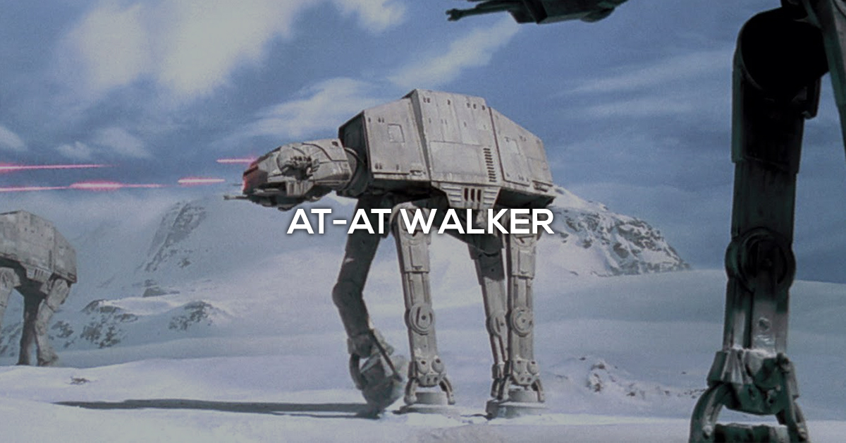 Iconic vehicles from the Star Wars movie franchise