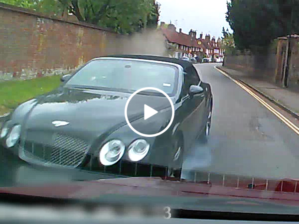 Out of control Bentley ruins a comically relaxing drive in England