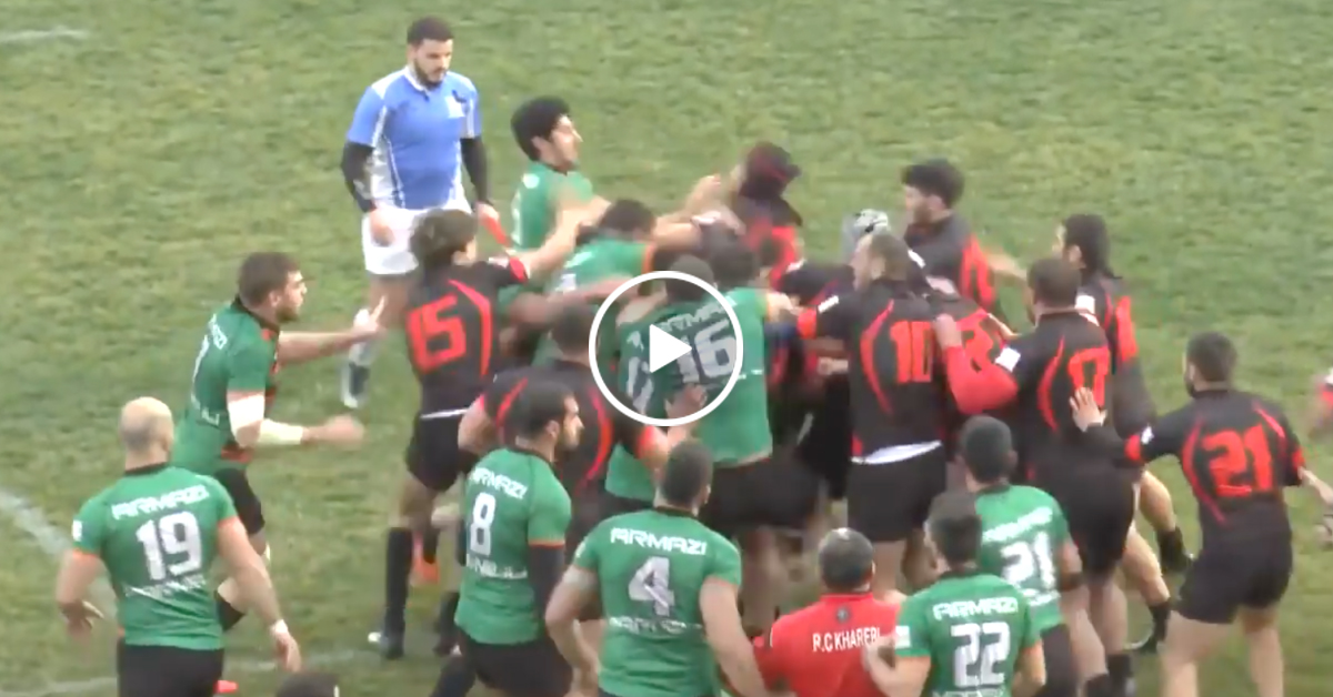 Rugby Players Get Into A Massive Brawl