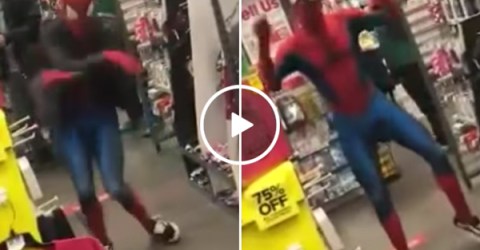Spiderman dances to Take On Me by a-ha