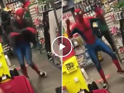 Spiderman dances to Take On Me by a-ha