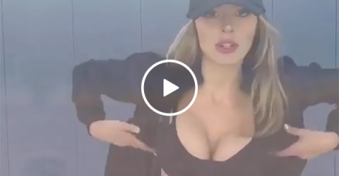 Ashley Shows Off Her Boobs and Butt With A Sensual Hip Hop Dance