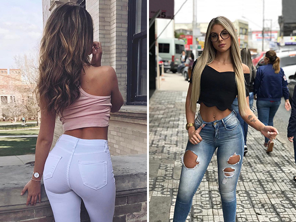 sexy ladies in tight jeans